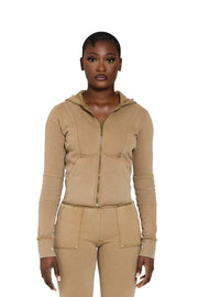 TERRAFORM FITTED HOODIE - SANDSTONE