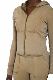 TERRAFORM FITTED HOODIE - SANDSTONE