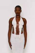 Load image into Gallery viewer, OFF-WHITE EXPOSED SEAM HALTER TOP
