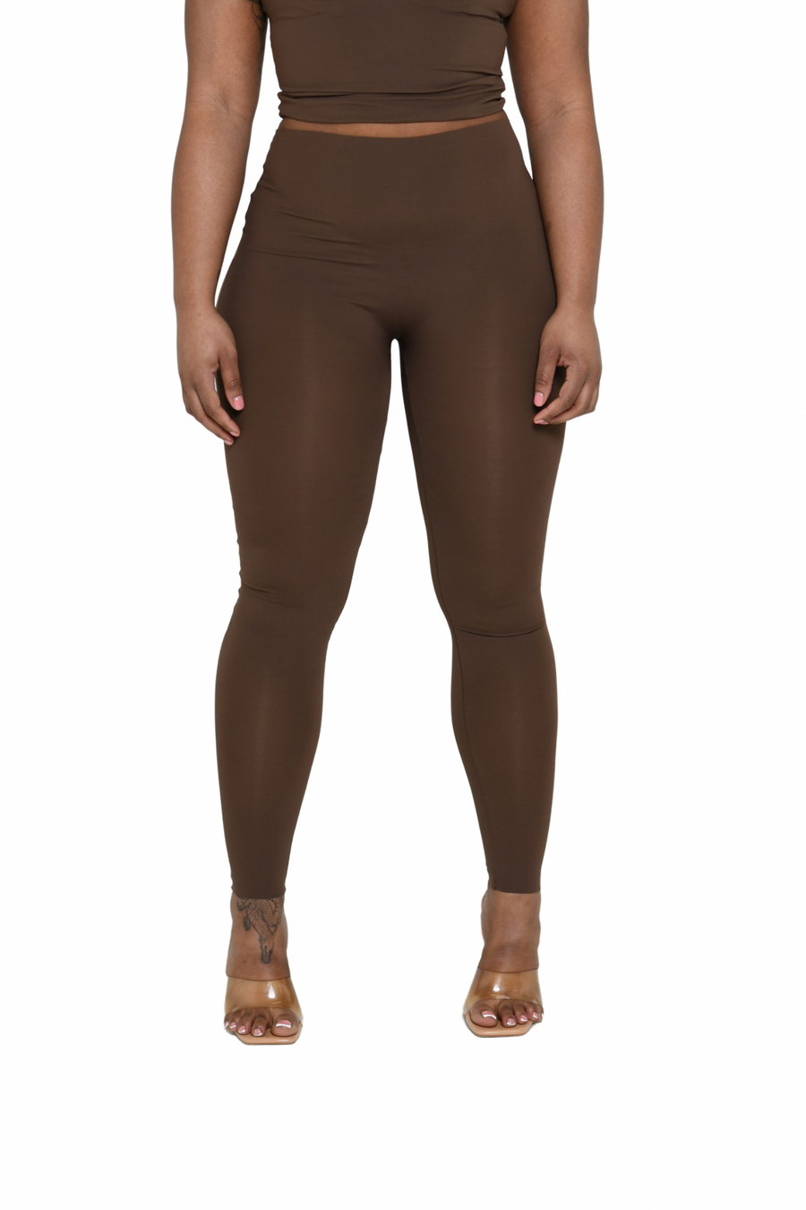 BROWN SLINKY LEGGINGS