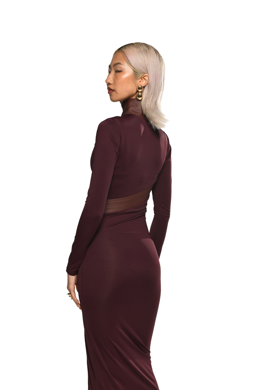 FIG QIPAO INSPIRED MAXI DRESS