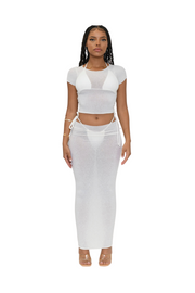 OFF-WHITE SOFT KNIT MAXI SET