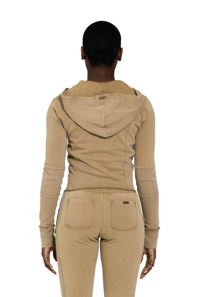 TERRAFORM FITTED HOODIE - SANDSTONE