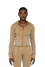 TERRAFORM FITTED HOODIE - SANDSTONE