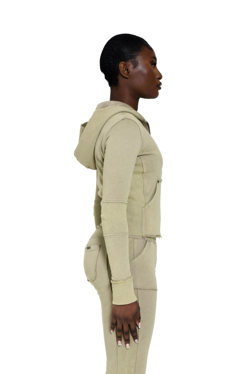 TERRAFORM FITTED HOODIE - PISTACHIO