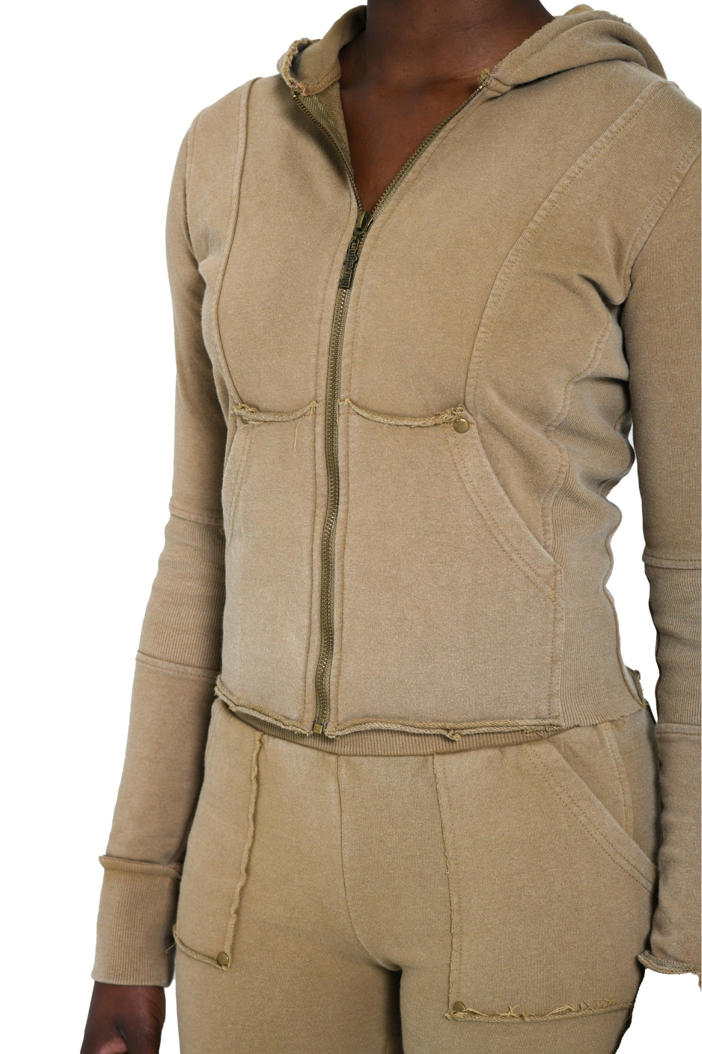 TERRAFORM FITTED HOODIE - SANDSTONE