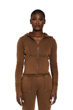 TERRAFORM FITTED HOODIE - CHESTNUT