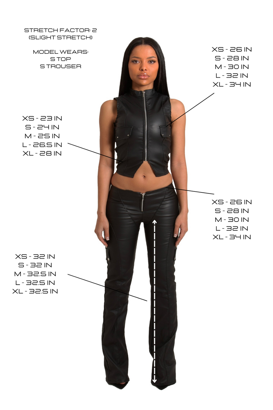 PRE-ORDER | BLACK WET LOOK VEST BIKER CO-ORD