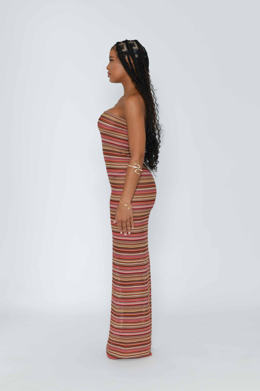 CORAL 2 IN 1 CROCHET MAXI DRESS/SKIRT