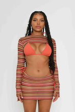 Load image into Gallery viewer, CORAL CROCHET EXTREME CROP TOP
