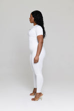 Load image into Gallery viewer, WHITE SLINKY TOP &amp; LEGGINGS SET
