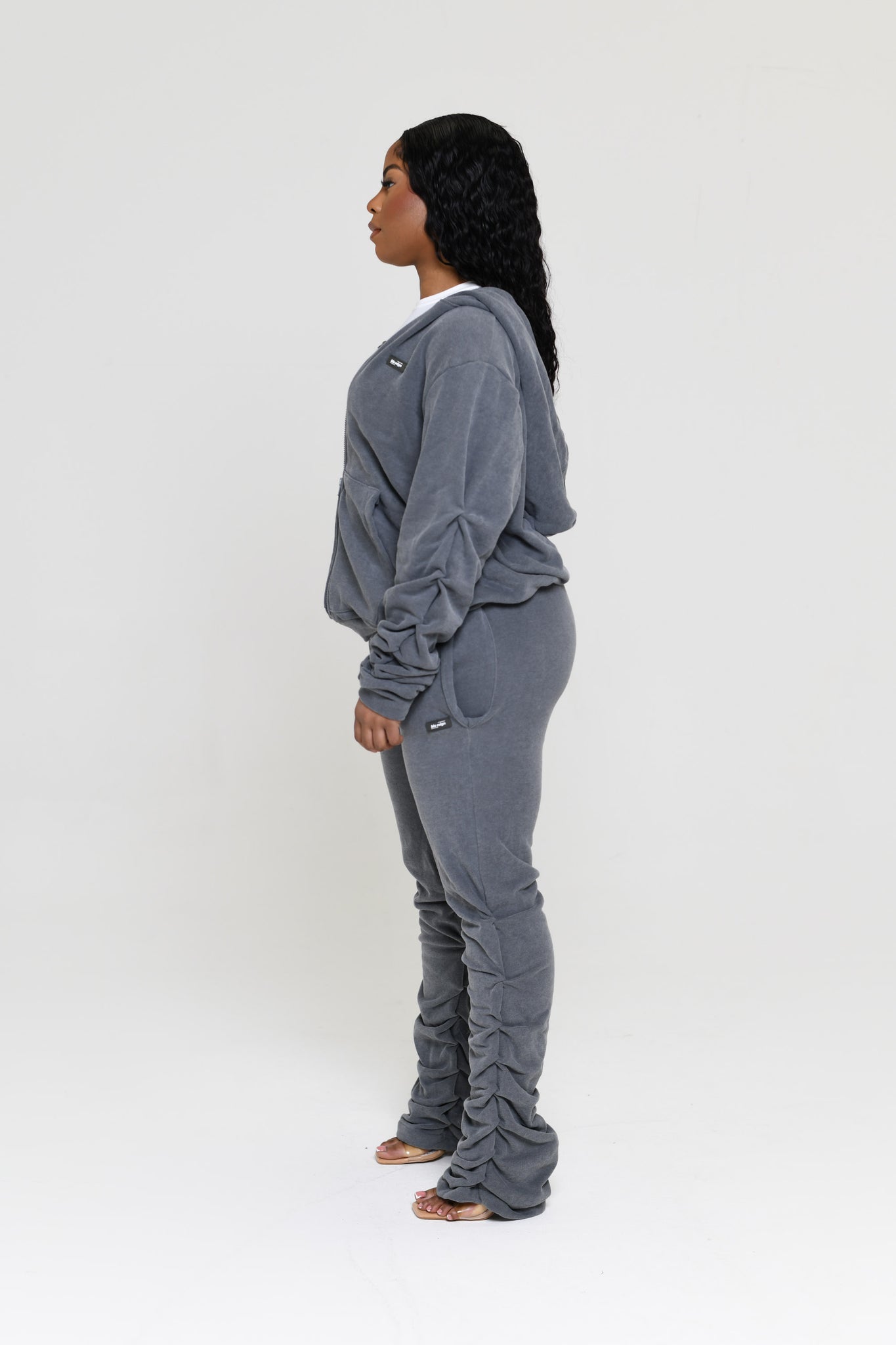 CHARCOAL STACKED TRACKSUIT – blu reign