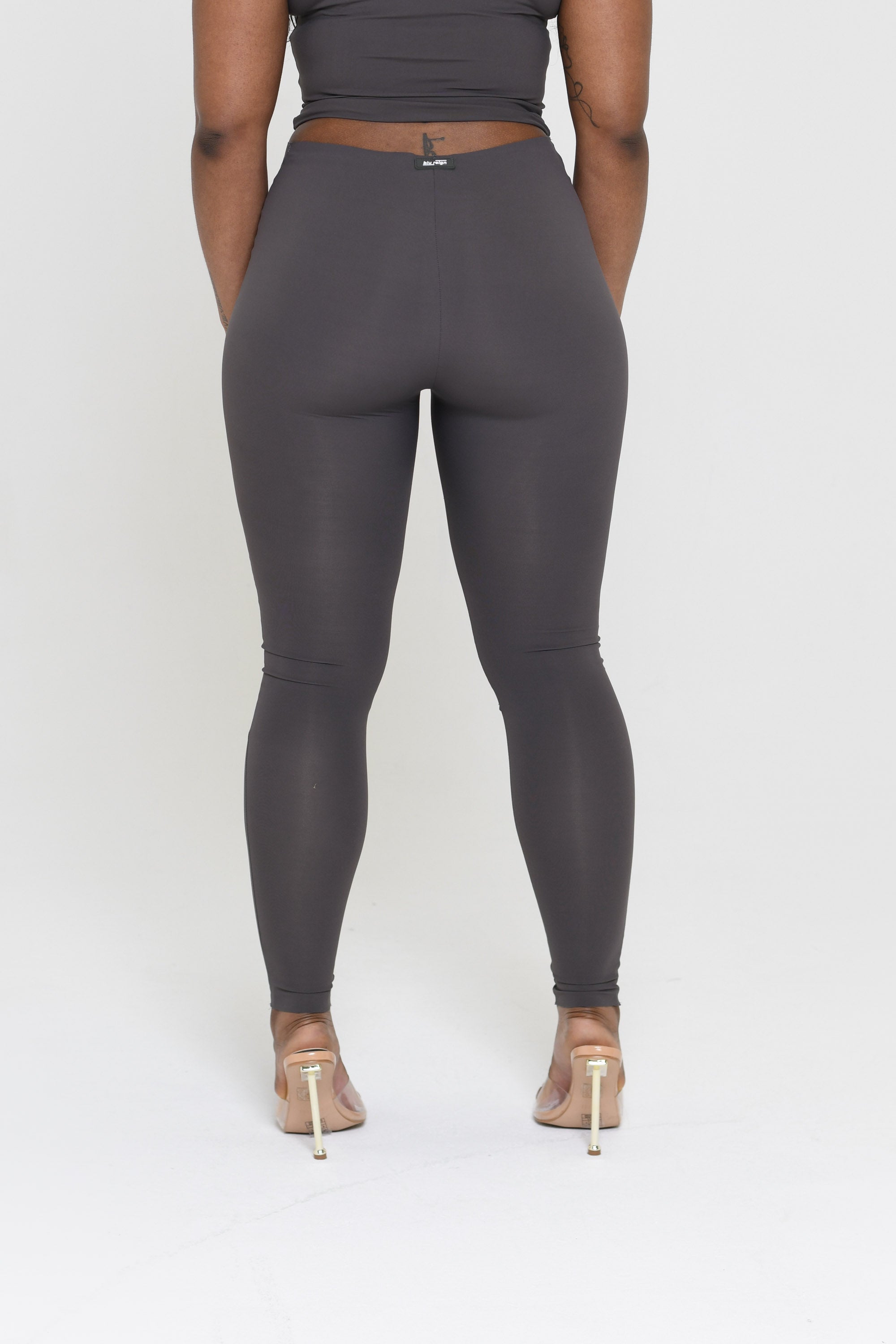 CHARCOAL SLINKY LEGGINGS