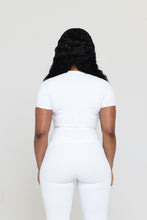 Load image into Gallery viewer, WHITE SLINKY S/SLEEVE TOP
