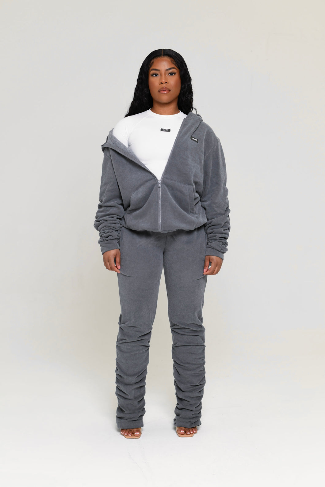 CHARCOAL STACKED TRACKSUIT – blu reign