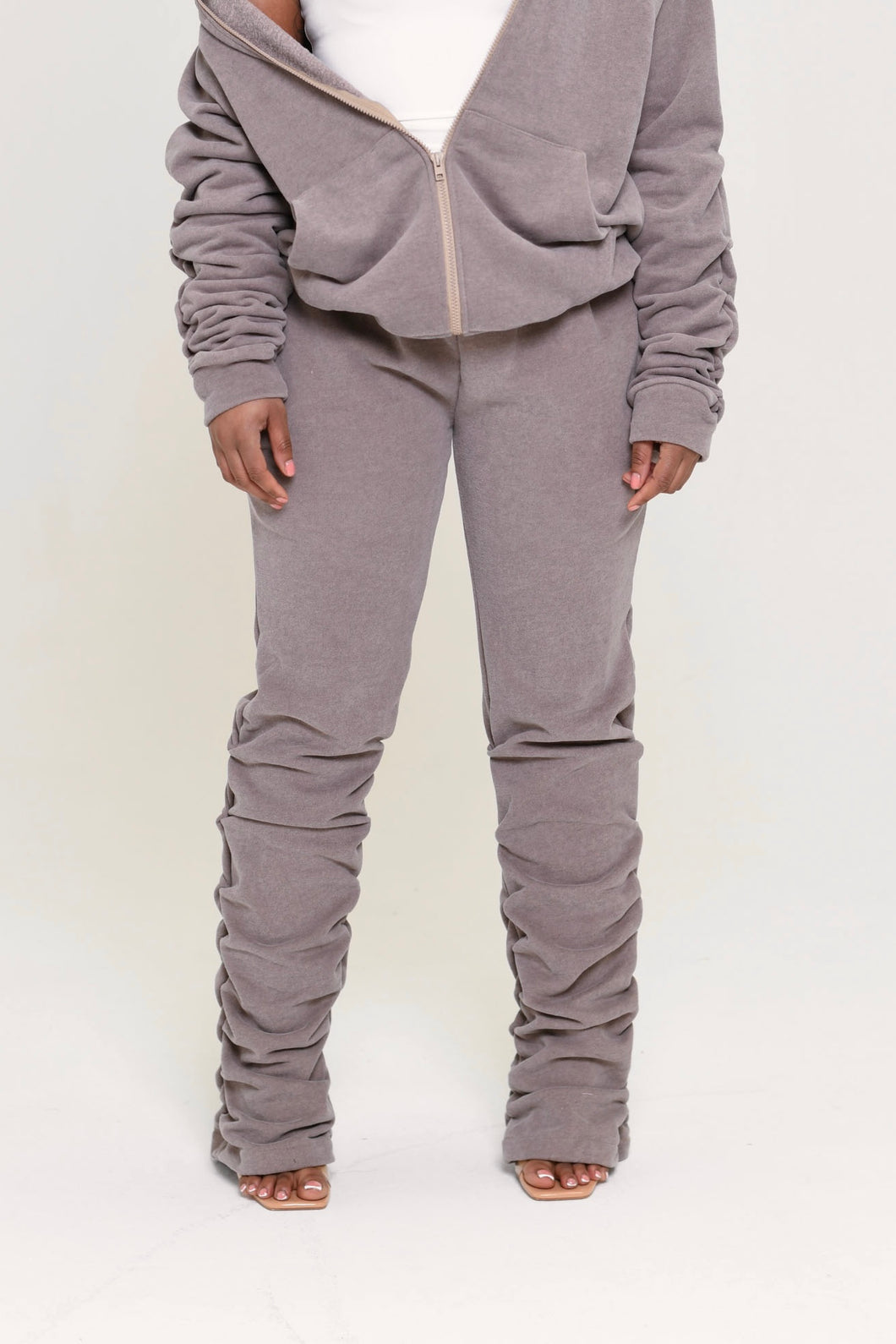 TAUPE STACKED JOGGER
